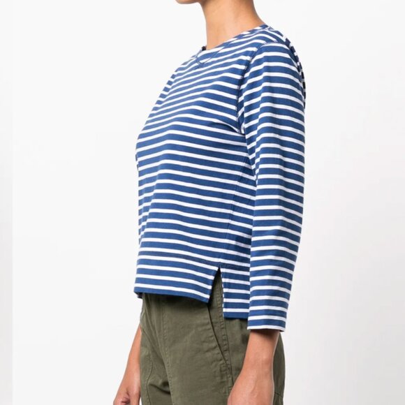 Alex Mill Beachside Tee in Blue Stripe, small - Picture 2 of 7